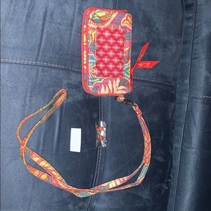 Vera Bradley lanyard and earrings